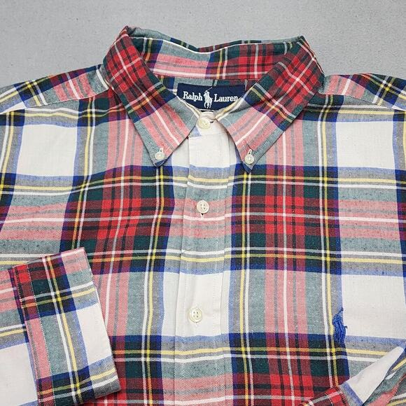 Ralph Lauren Made in USA Plaid Men's Button Up Shirt Sz XXL - Picture 4 of 6